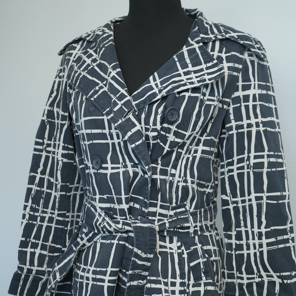 Blue and white Coat